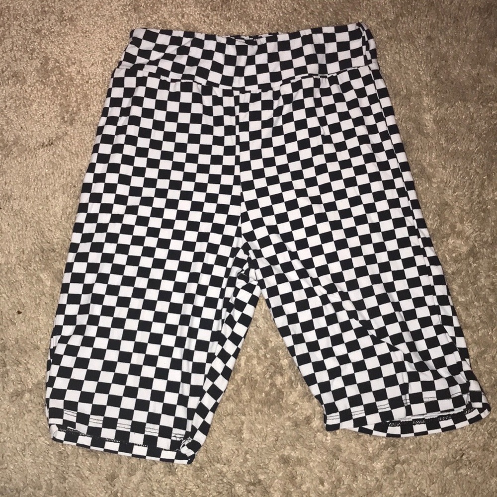 Checkered Biker Shorts